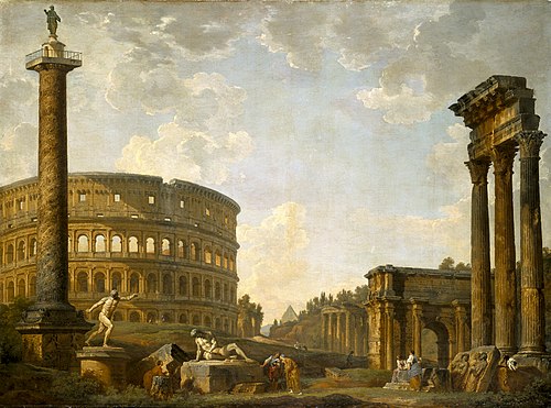 Roman Capriccio: The Colosseum and Other Monuments, 1735, Giovanni Paolo Panini