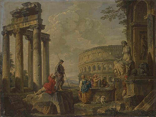 The Coliseum amongst Roman Ruin, 1730, Giovanni Paolo Panini