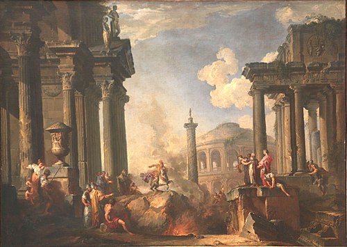 Le dévouement de Marcus Curtius, 1750, Giovanni Paolo Panini