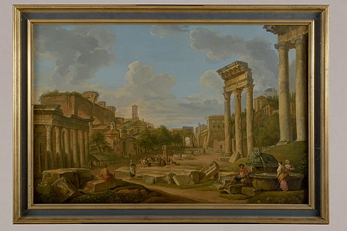 Vue du forum à Rome, 1800, Giovanni Paolo Panini