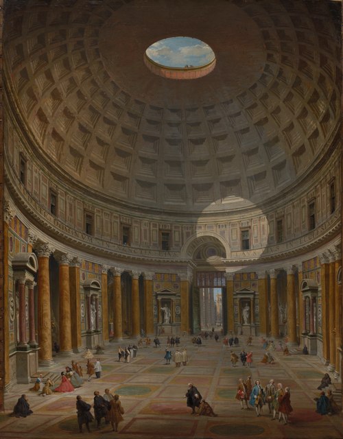 Interior of the Pantheon, Rome, 1747, Giovanni Paolo Panini