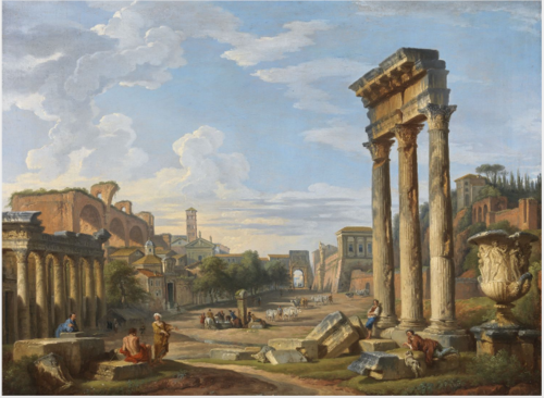 The Roman Forum, 1740, Giovanni Paolo Panini