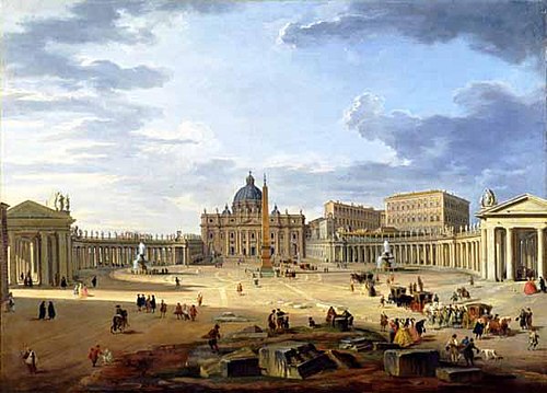 St. Peter’s Square, Rome, 1741, Giovanni Paolo Panini