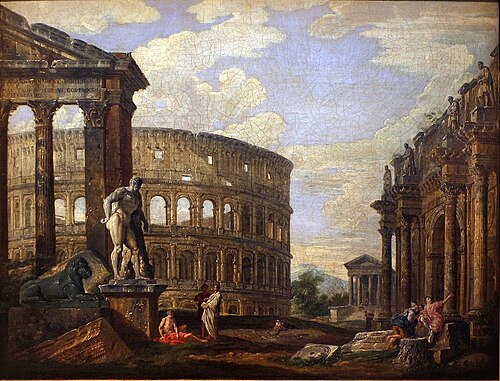 Ruins of Ancient Rome, 1725, Giovanni Paolo Panini