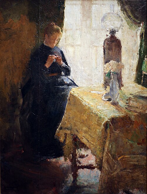 Woman in an interior. Window, 1886, Guillaume Van Strydonck
