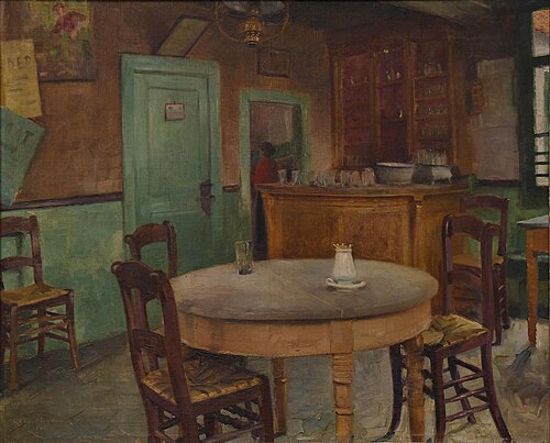 Interior of an inn, 1909, Guillaume Van Strydonck
