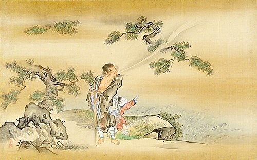 Li Dieguai by a Pine Tree, 1683, Kanō Tansetsu