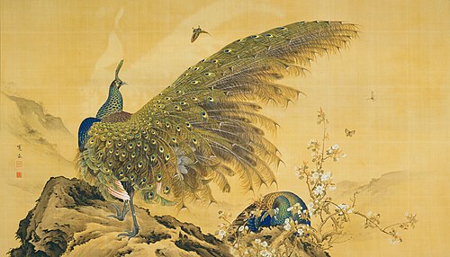 Peacocks, 1890, Kampo Araki