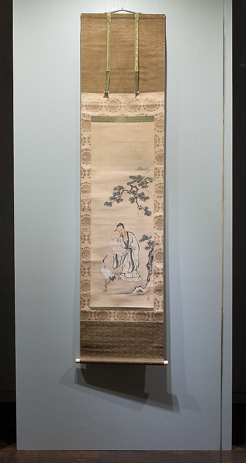 Fei Jiang-fang with a Crane, 1674, Kano Shigenobu