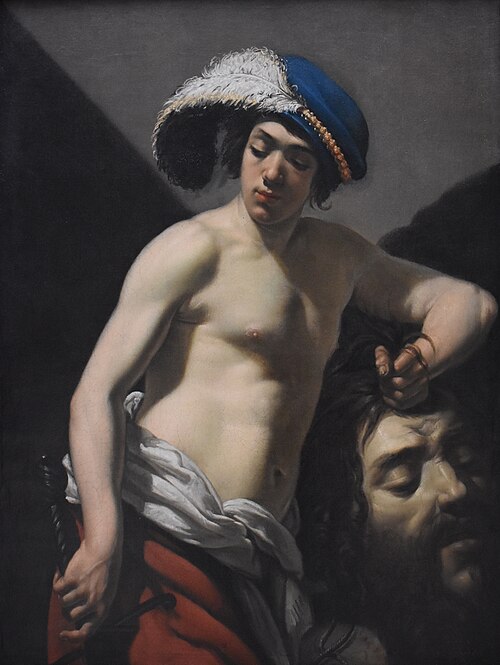 David tenant la tête de Goliath, 1621, Aubin Vouet