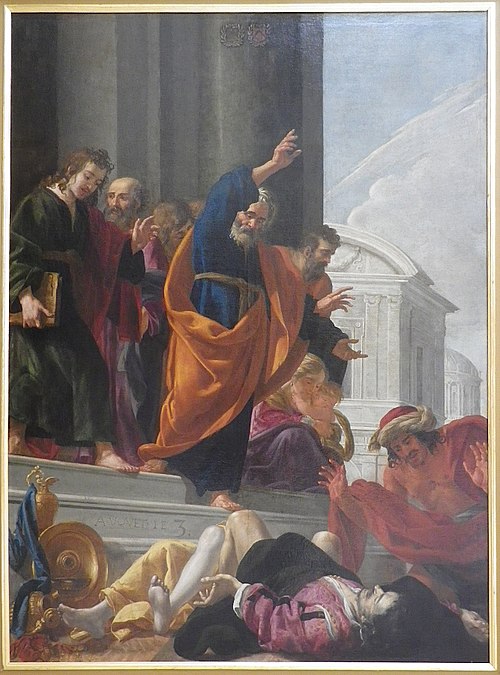 La Mort de Saphire et Ananias, 1632, Aubin Vouet