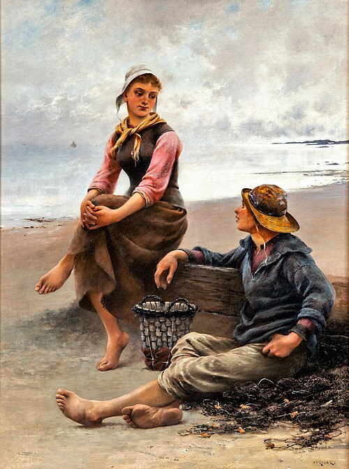 Fisherman and his Maiden, , August Hagborg