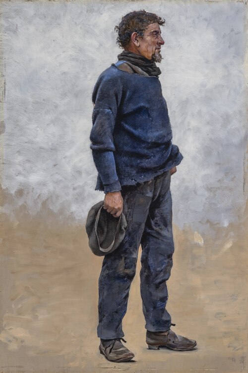 Man with Cap in Hand, 1881, August Hagborg