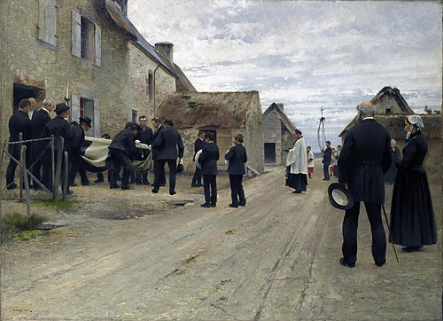 Burial of a Sailor in a Manche Village, 1911, August Hagborg