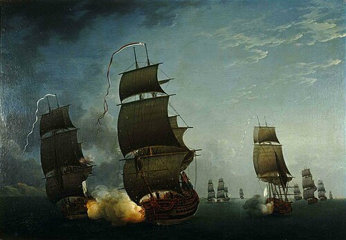 Combat de la Junon et la Gentille contre l'Ardent, 17 août 1779, 1791, Auguste-Louis de Rossel de Cercy