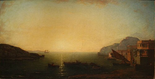 Effet de soleil couchant sur la Méditerranée, 1858, Auguste Aiguier