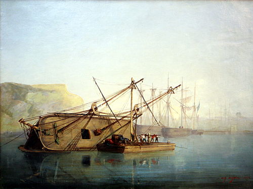 Carrénage d'un voilier., 1846, Auguste Aiguier