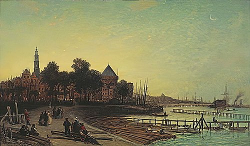 Amsterdam le soir, 1873, Auguste Anastasi