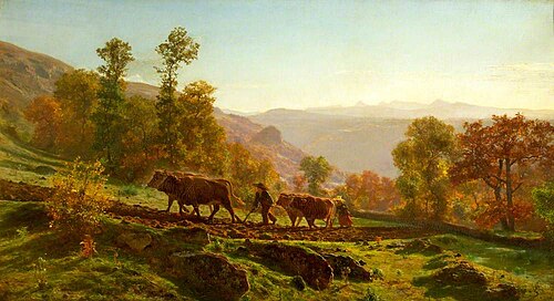 Ploughing, Early Morning, , Auguste Bonheur