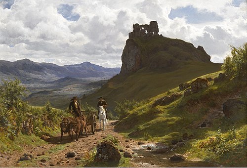 Les ruines du Château d'Apchon, 1852, Auguste Bonheur