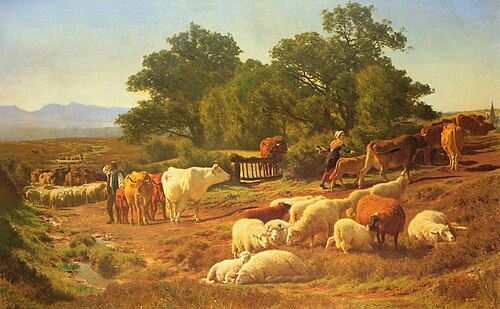 The way to market, , Auguste Bonheur