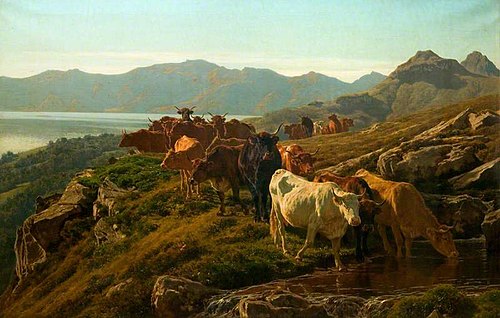 Highland Scene with Cattle, 1863, Auguste Bonheur