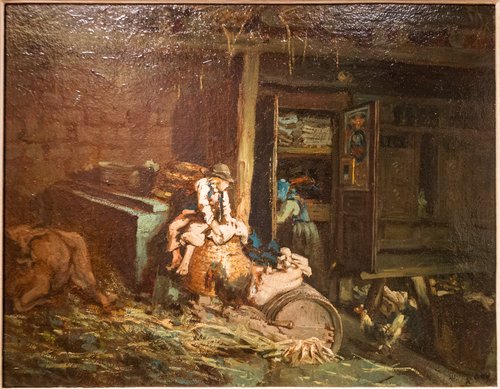 Intérieur breton, 1850, Auguste Goy