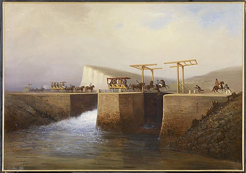 Accident survenu à la famille royale dans une promenade au Tréport, 1843, Auguste Jugelet