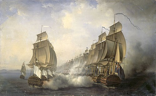 Naval battle of Gondelour, june 20, 1783, 1836, Auguste Jugelet