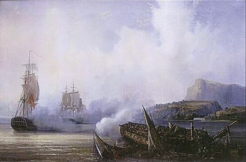 Destruction of the Preneuse, , Auguste Mayer