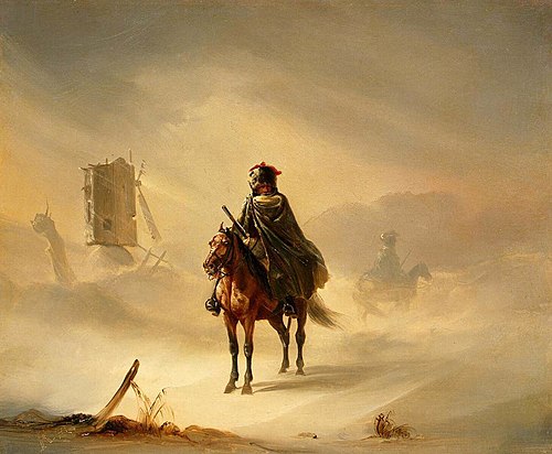 Deux Hussards français patrouillant en Hiver, 1840, Auguste Raffet