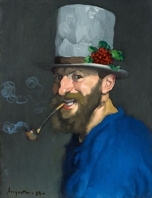Autoportrait à la pipe, 1892, Louis Anquetin