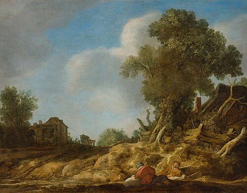 Country Road with Resting Pilgrims, 1628, Pieter de Molyn