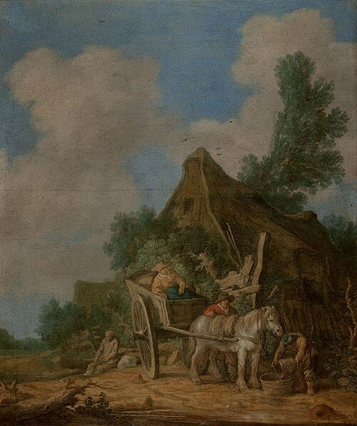 Rest in front a Country House, , Pieter de Molyn