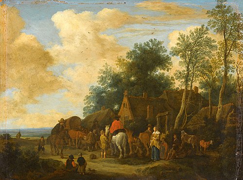 La halte à l'auberge, 1657, Pieter de Molyn