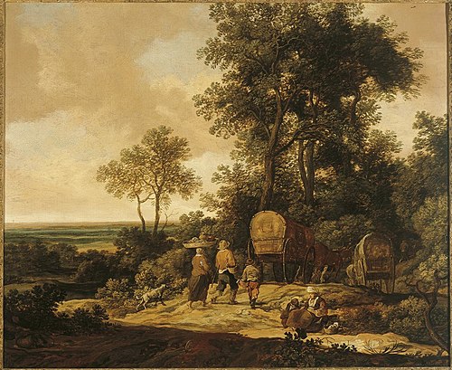 Landscape with Peasants on the Road, 1647, Pieter de Molyn