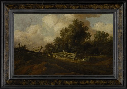 Landscape with Two Figures and a Dog, 1655, Pieter de Molyn