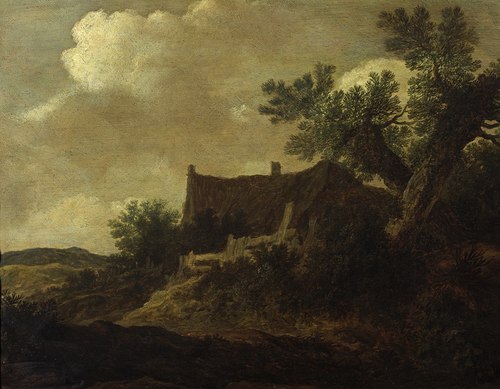 Duinlandschap met huisje en wilgen, 1638, Pieter de Molyn