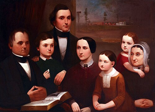 Steele Family Portrait, 1852, Henry Sanderson