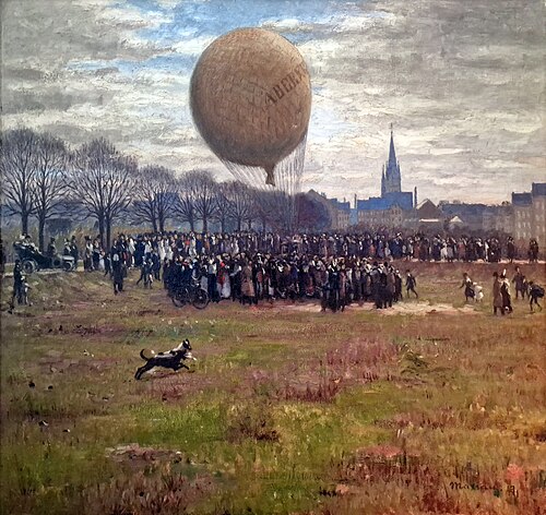 Montée en montgolfière sur la place Hans-Sachs, 1913, Edmund Massau