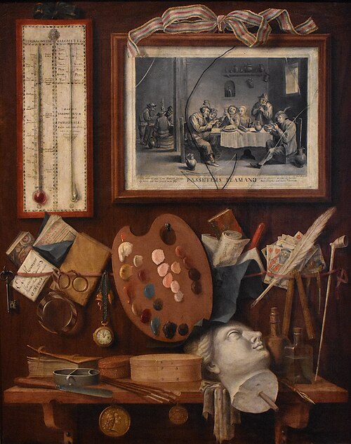 Nature morte en trompe-l’œil, 1756, Pierre Cossard