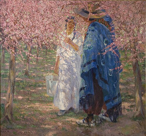Amid Peachtrees in Bloom, 1915, Fernando Fader