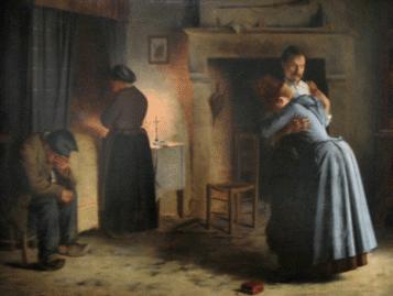 La vuelta al hogar, 1885, Graciano Mendilaharzu