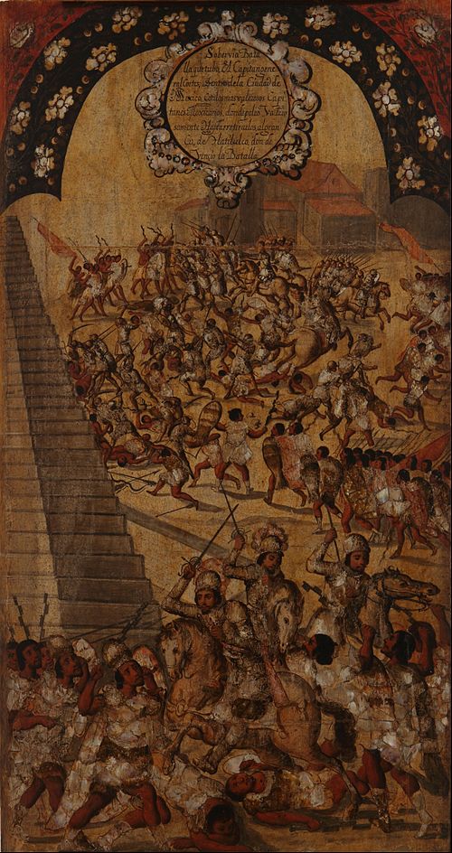La Conquista de México. Tabla XVI, , Miguel Gonzales