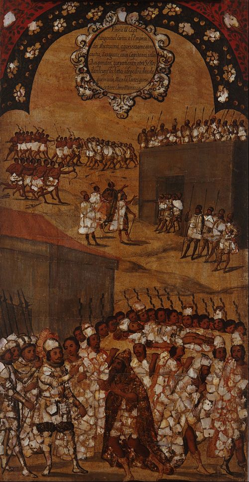 La Conquista de México. Tabla XVII, , Miguel Gonzales