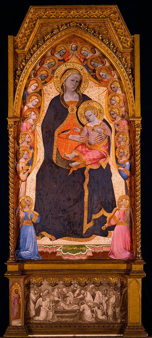 Virgin and Child Enthroned with Nineteen Angels, 1384, Spinello Aretino