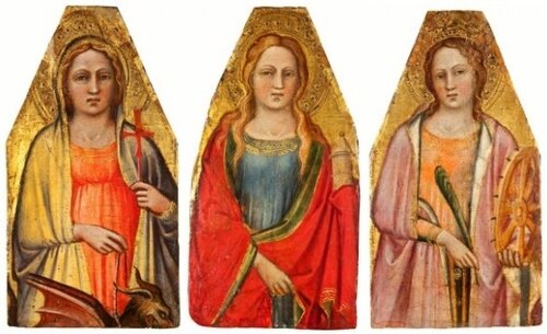 St. Margaret, St. Magdalene and St. Catherine., 1350, Spinello Aretino