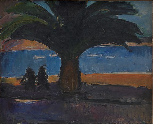 The Thick Palm. View from Villefranche, 1915, Jens Adolph Jerichau