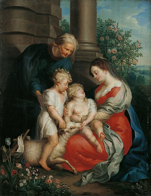 Madonna and Child with the infant St. John the Baptist and St. Elisabeth, 1750, Balthasar Beschey