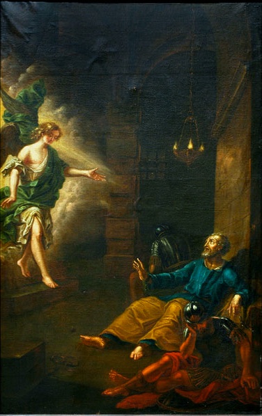 The liberation of St Peter from his chains, 1769, Balthasar Beschey